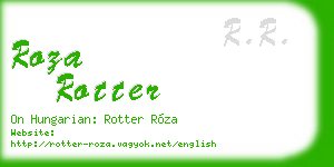 roza rotter business card